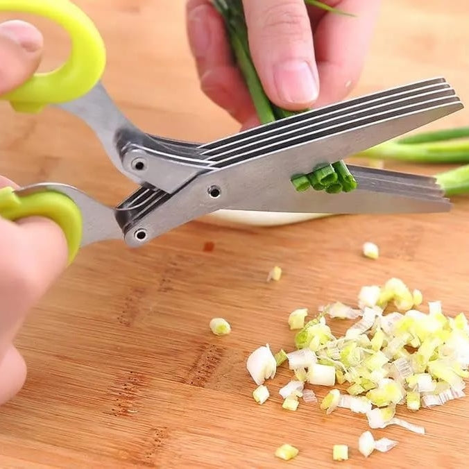 5-Layer Kitchen Scissors - Multifunctional Quick Veg & Fruit Cutting Scissors