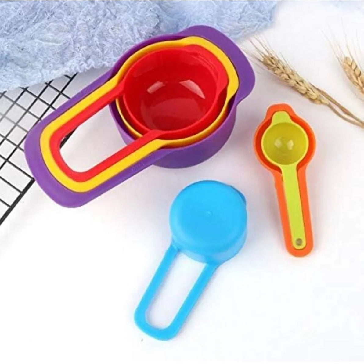 6-Piece Multicolor Professional Measuring Spoons Set for Baking