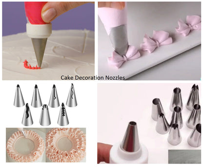 15-Piece Cake Decoration Nozzle Set with Piping Bag
