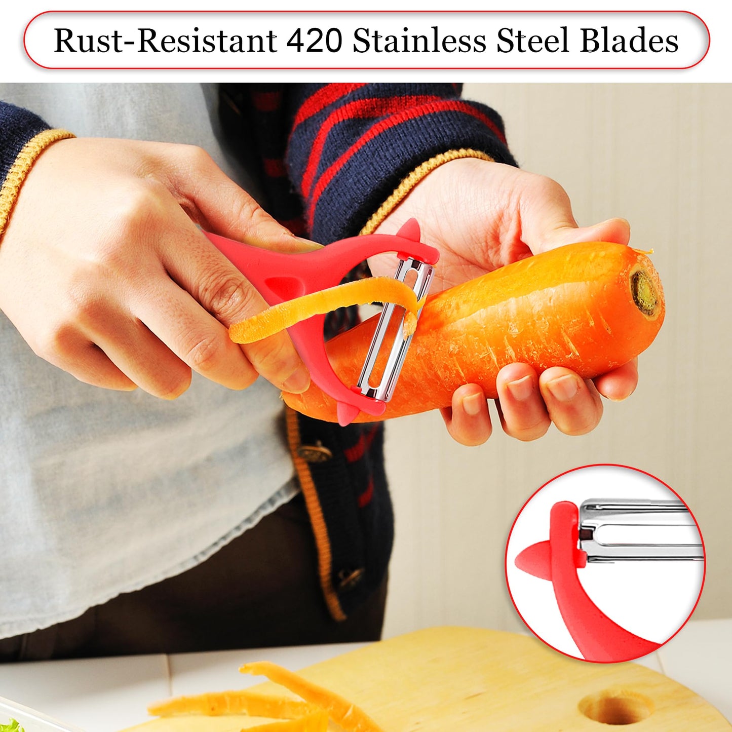 2-Pcs Vegetable Peeler Set in 2 Shapes