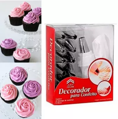 15-Piece Cake Decoration Nozzle Set with Piping Bag