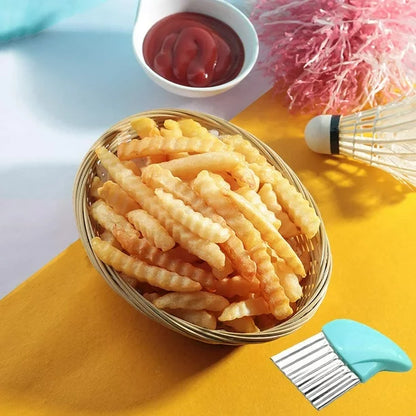 Curly Fries and Salad Cutter - Wavy Crinkle Knife