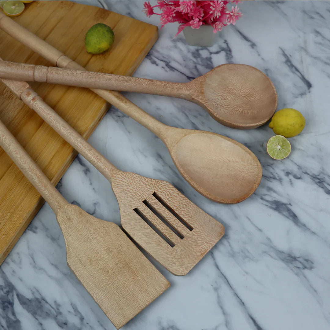 4 Pcs Wooden Spoon Set