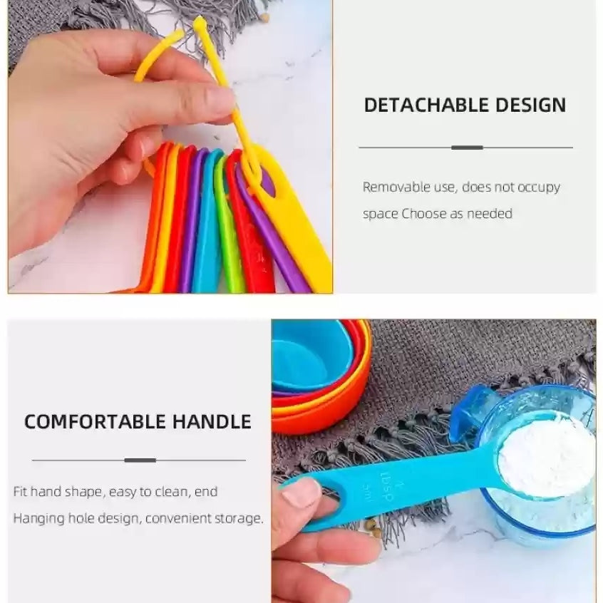 6-Piece Multicolor Professional Measuring Spoons Set for Baking
