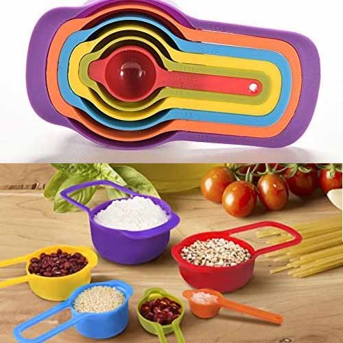 6-Piece Multicolor Professional Measuring Spoons Set for Baking