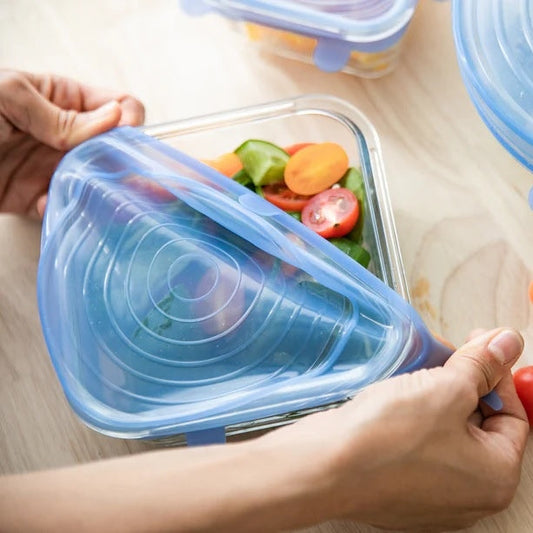 6-Piece Stretch Silicone Lids for Bowls and Containers