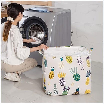 Foldable Waterproof Laundry Basket with Colorful Designs