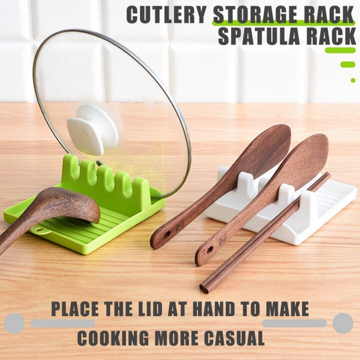 Multi-Functional Cooking Spoons Holder: Fork, Spoon and Spatula Rest