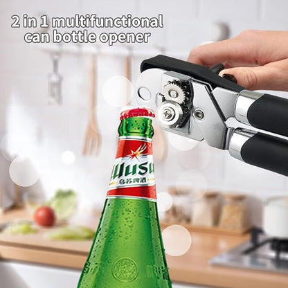 Multifunctional Bottle & Can Opener With Soft Touch Handle - Bottle & Tin Opener