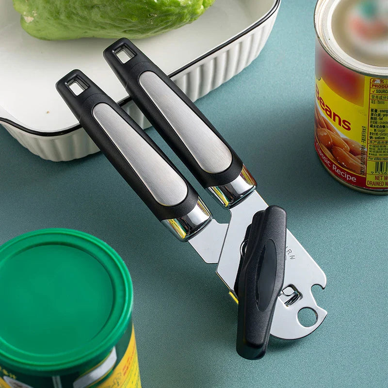 Multifunctional Bottle & Can Opener With Soft Touch Handle - Bottle & Tin Opener