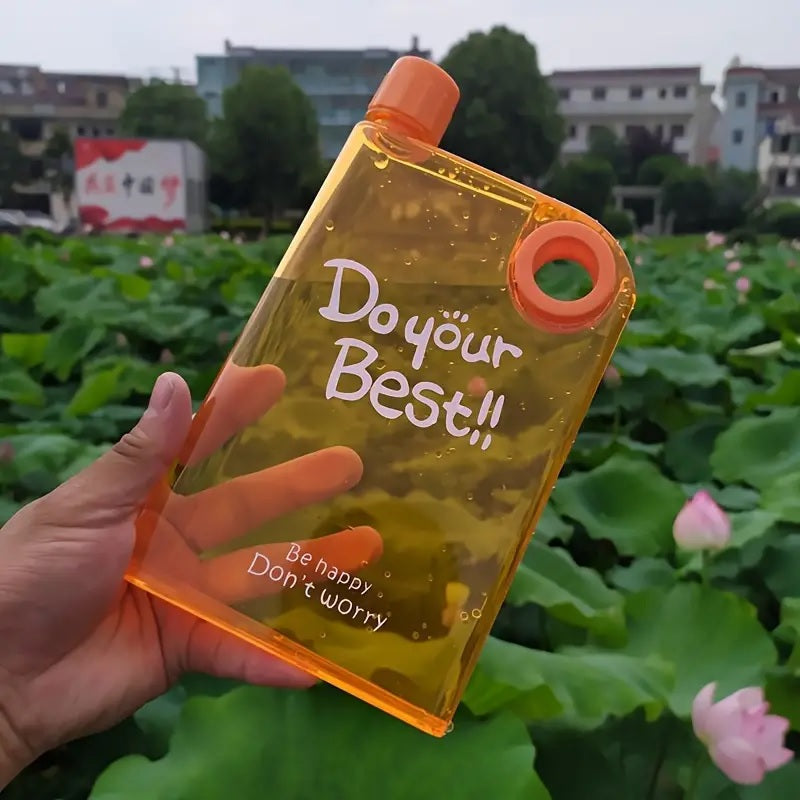 Printed Notebook Style Water Bottle (380 ml)