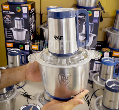 RAF Electric Chopper | 3L Steel Bowl | 3-Speed | 4 Cutter Blade