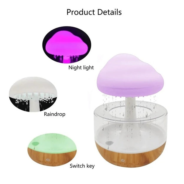 Rain Cloud Humidifier Lamp: A Soothing Water, Perfume, Oils Diffuser