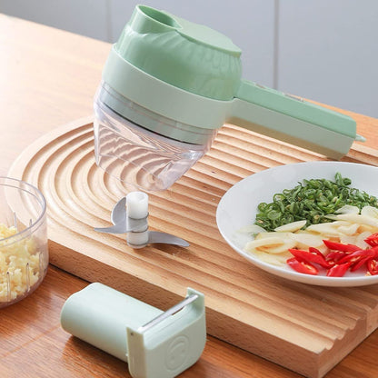 Rechargeable Electric Food Cutter, Slicer, Masher and Chopper