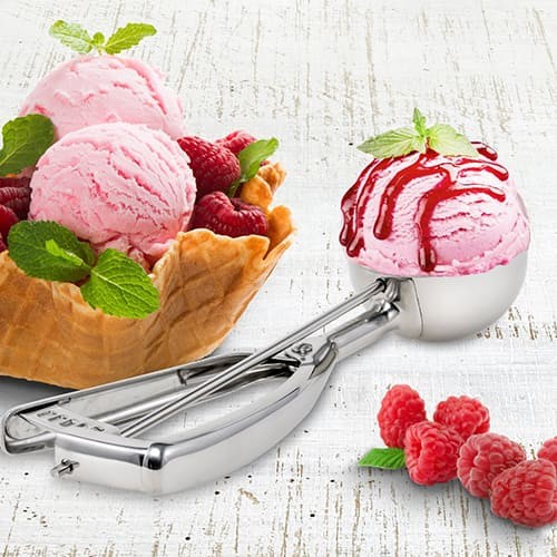 Stainless Steel Ice-Cream Scoop for Uniform Round Ice-Cream Balls