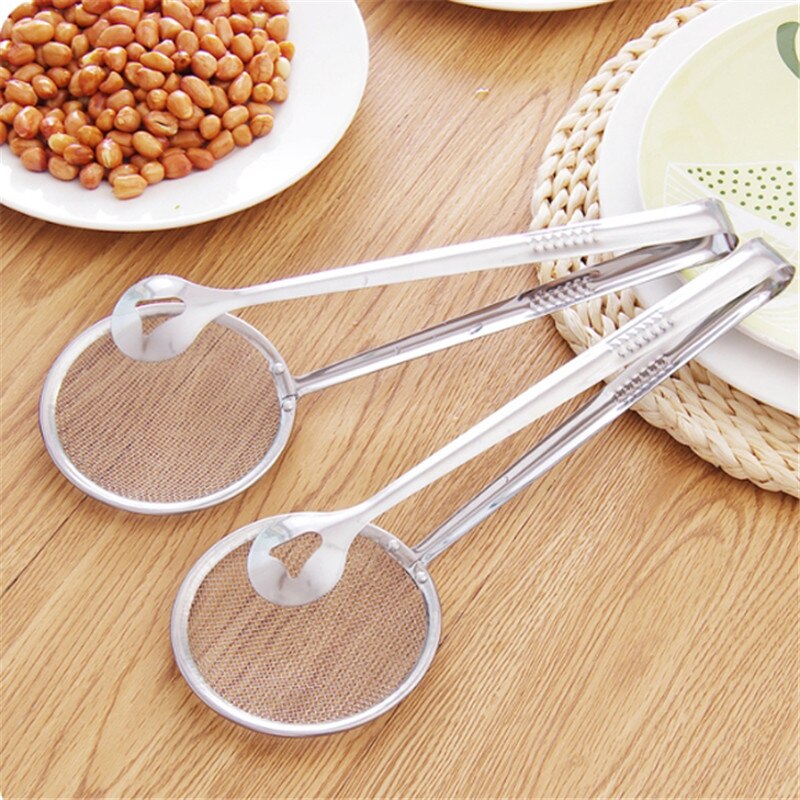 Stainless Steel Frying Strainer: Multi-Functional, 2-in-1, Strainer plus Tongs