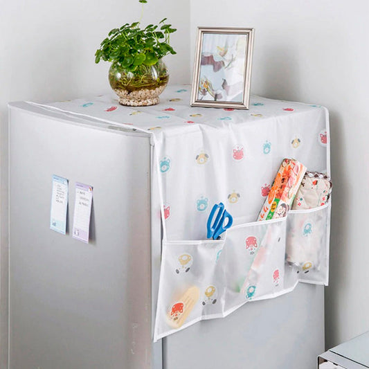 Waterproof Fridge Cover With Storage Pocket : Dust Protection to Organize Your Refrigerator